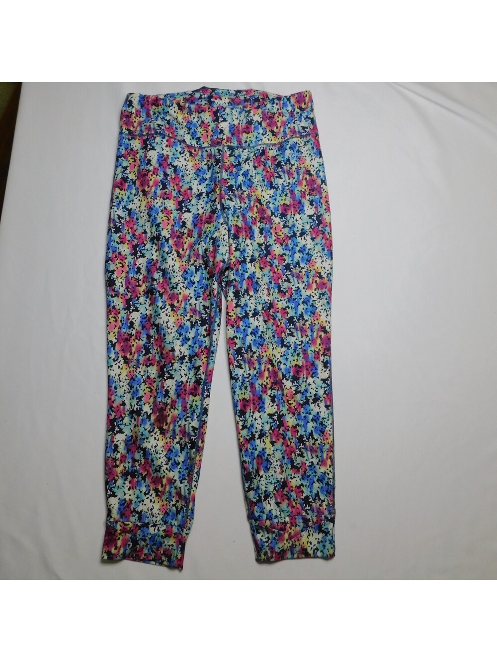 JoyLab Leggings Womens XL Multicolor Floral Abstract Cropped Athletic Yoga Pants